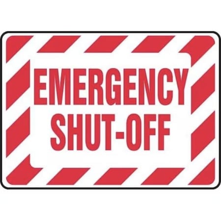 Accuform SAFETY SIGN EMERGENCY SHUT OFF 7 in X MELC522XL
